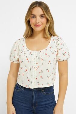 Notebuk Junior Girls Floral short sleeve shirt size XL
